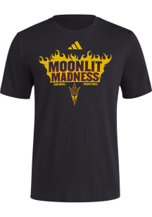 Adidas Arizona State Sun Devils Black Basketball Moonlit Madness Short Sleeve T Shirt