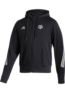 Adidas Texas A&amp;M Aggies Mens Black Full Zip Long Sleeve Full Zip Jacket