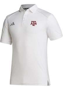 Adidas Texas A&amp;M Aggies Mens White Classic Short Sleeve Polo