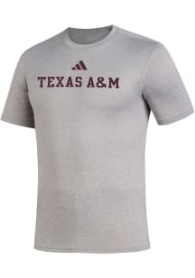 Adidas Texas A&amp;M Aggies Grey Creator Short Sleeve T Shirt