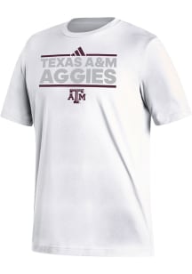 Adidas Texas A&amp;M Aggies White Fresh Short Sleeve T Shirt