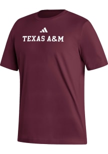 Adidas Texas A&amp;M Aggies Maroon Fresh Short Sleeve T Shirt