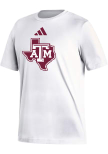 Adidas Texas A&amp;M Aggies White Fresh Short Sleeve T Shirt