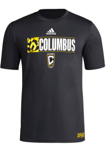 Adidas Columbus Crew Black Jersey Hook Short Sleeve T Shirt