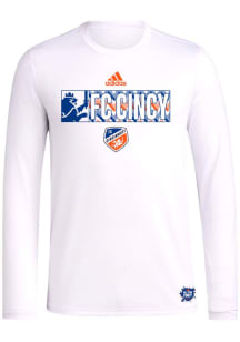 Adidas FC Cincinnati White Jersey Hook LS Long Sleeve T-Shirt