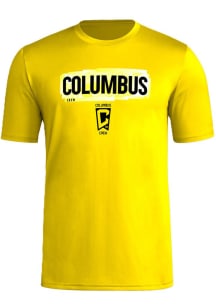 Adidas Columbus Crew Yellow Local Pop Short Sleeve T Shirt