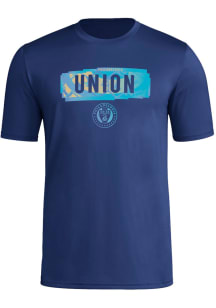 Adidas Philadelphia Union Navy Blue Local Pop Short Sleeve T Shirt