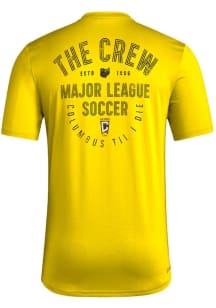 Adidas Columbus Crew Yellow Local Stoic Short Sleeve T Shirt