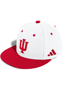 Adidas Indiana Hoosiers Mens White On Field Baseball Fitted Hat