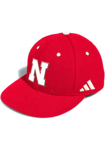 Adidas Nebraska Cornhuskers Mens Red On Field Baseball Fitted Hat