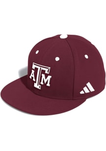 Adidas Texas A&amp;M Aggies Mens Maroon On Field Baseball Fitted Hat