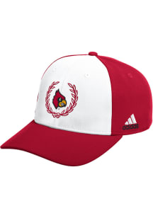 Adidas Louisville Cardinals Mens Red Retro Laurel Slouch Stretch Flex Hat