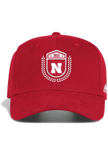 Adidas Nebraska Cornhuskers Mens Red Unstructured Laurel Stretch Flex Hat