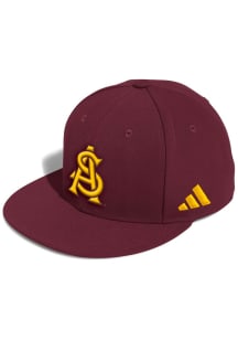 Adidas Arizona State Sun Devils Mens Maroon On Field Baseball Fitted Hat
