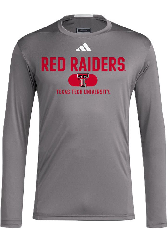 Adidas Texas Tech Red Raiders GREY Designed Training Long Sleeve
