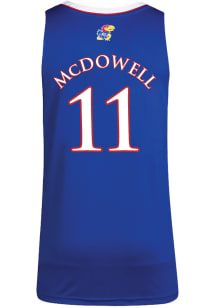 Jamari McDowell  Adidas Kansas Jayhawks Blue Replica Name And Number Jersey