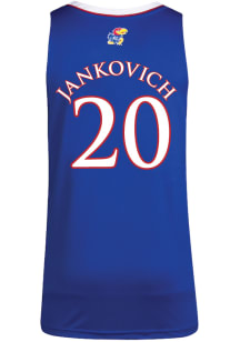 Michael Jankovich  Adidas Kansas Jayhawks Blue Replica Name And Number Jersey