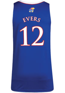 Wilder Evers  Adidas Kansas Jayhawks Blue Replica Name And Number Jersey