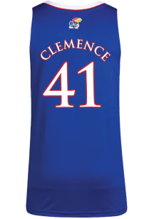 Zach Clemence  Adidas Kansas Jayhawks Blue Replica Name And Number Jersey
