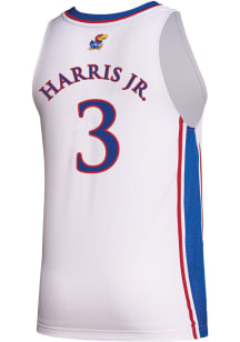 Dajuan Harris Jr  Adidas Kansas Jayhawks White Replica Name And Number Jersey