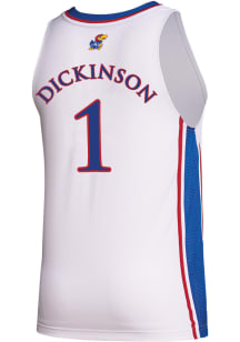 Hunter Dickinson  Adidas Kansas Jayhawks White Replica Name And Number Jersey