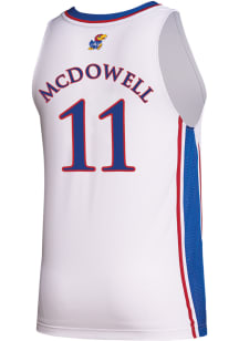 Jamari McDowell  Adidas Kansas Jayhawks White Replica Name And Number Jersey