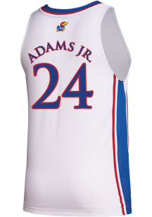 KJ Adams Jr  Adidas Kansas Jayhawks White Replica Name And Number Jersey