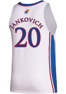 Michael Jankovich  Adidas Kansas Jayhawks White Replica Name And Number Jersey