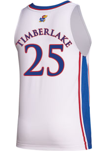 Nick Timberlake  Adidas Kansas Jayhawks White Replica Name And Number Jersey