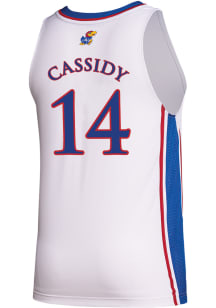 Patrick Cassidy  Adidas Kansas Jayhawks White Replica Name And Number Jersey