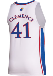 Zach Clemence  Adidas Kansas Jayhawks White Replica Name And Number Jersey