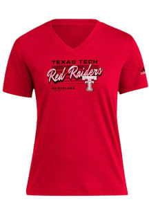 Adidas Texas Tech Red Raiders Womens Red Line It Up Blend Short Sleeve T-Shirt