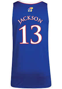 Elmarko Jackson  Adidas Kansas Jayhawks Blue Replica Name And Number Jersey