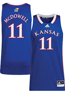 Jamari McDowell  Adidas Kansas Jayhawks Blue Replica Name And Number Jersey