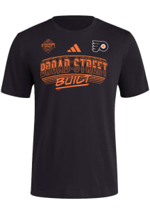 Adidas Philadelphia Flyers Black 2024 Stadium Series Short Sleeve T Shirt