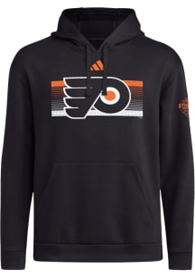 Adidas Philadelphia Flyers Mens Black 2024 Stadium Series Long Sleeve Hoodie