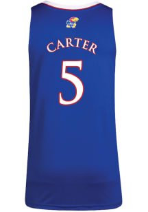 Chris Carter  Adidas Kansas Jayhawks Blue Replica Name And Number Jersey