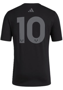 Lionel Messi Inter Miami CF Black Silhouette Number Short Sleeve Player T Shirt