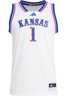 Adidas Kansas Jayhawks White Swingman Number One Jersey