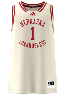 Mens Nebraska Cornhuskers White Adidas Swingman Basketball Jersey