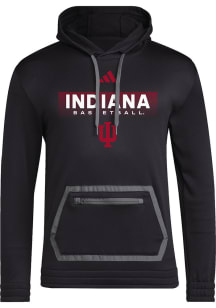 Mens Indiana Hoosiers Black Adidas Team Basketball Locker In The Fade Long Sleeve Hoodie