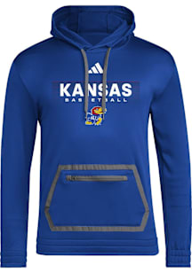 Adidas Kansas Jayhawks Mens Blue Team Basketball Hood
