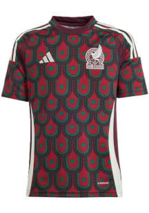 Adidas Mexico National Team Youth White 24/25 Home Replica Soccer Jersey