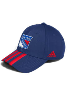 Adidas New York Rangers 3 Stripe Structured Adjustable Hat - Navy Blue