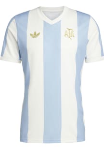 Argentina National Team Mens Adidas Replica Soccer 50th Anniversary Jersey - Light Blue