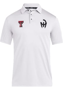 Patrick Mahomes  Adidas Texas Tech Red Raiders Mens White Sideline Short Sleeve Polo