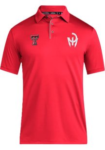 Patrick Mahomes  Adidas Texas Tech Red Raiders Mens Red Sideline Short Sleeve Polo