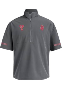 Patrick Mahomes Texas Tech Red Raiders Mens Grey Quarter Zip Light Weight Jacket