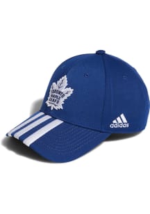 Adidas Toronto Maple Leafs 3 Stripe Structured Adjustable Hat - Blue