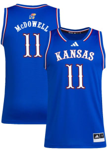 Jamari McDowell  Adidas Kansas Jayhawks Blue Swingman NIL Jersey